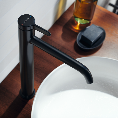 west one bathrooms online AXOR One Single lever basin mixer 260 with lever handle and waste set lifestyle