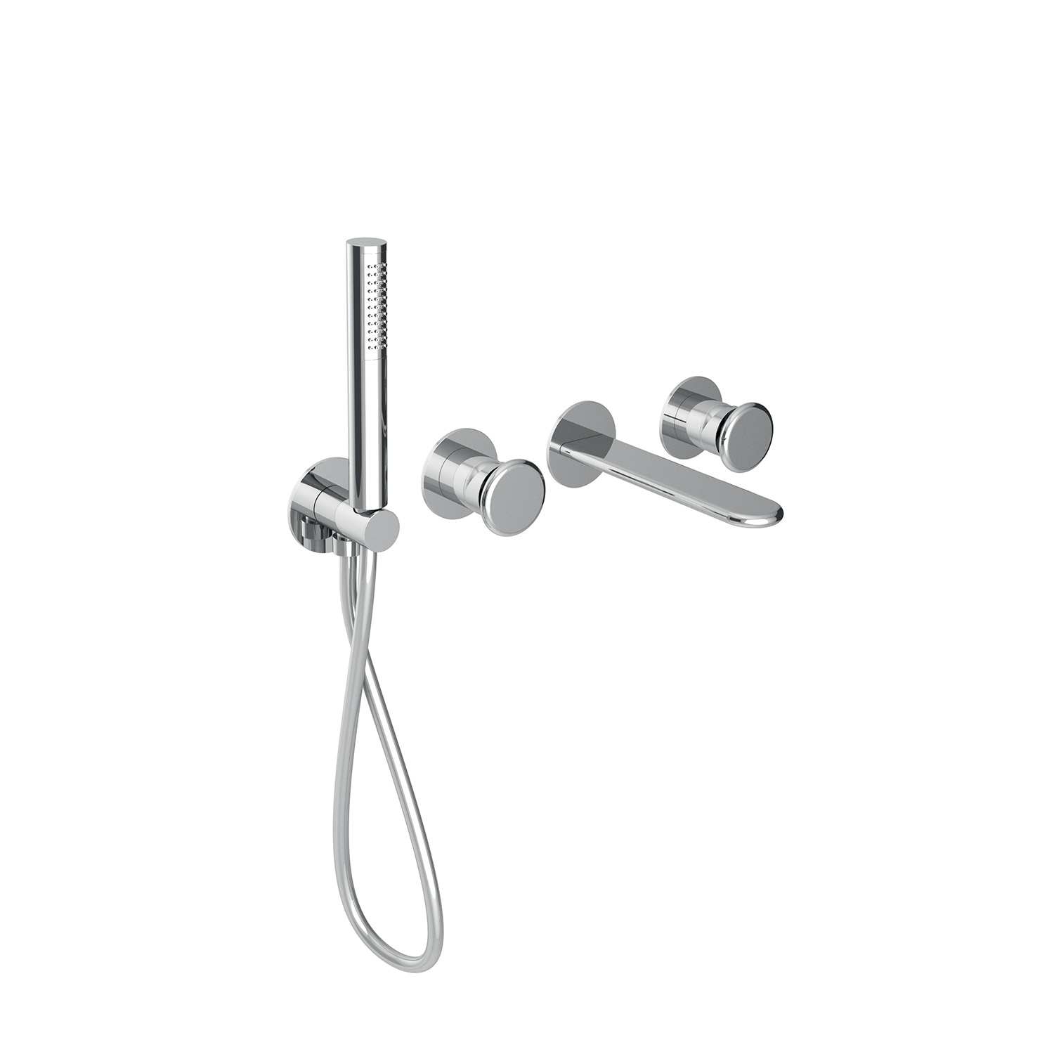 GLAM 4 Hole Wall Mounted Bath Mixer Set West One Bathrooms Online