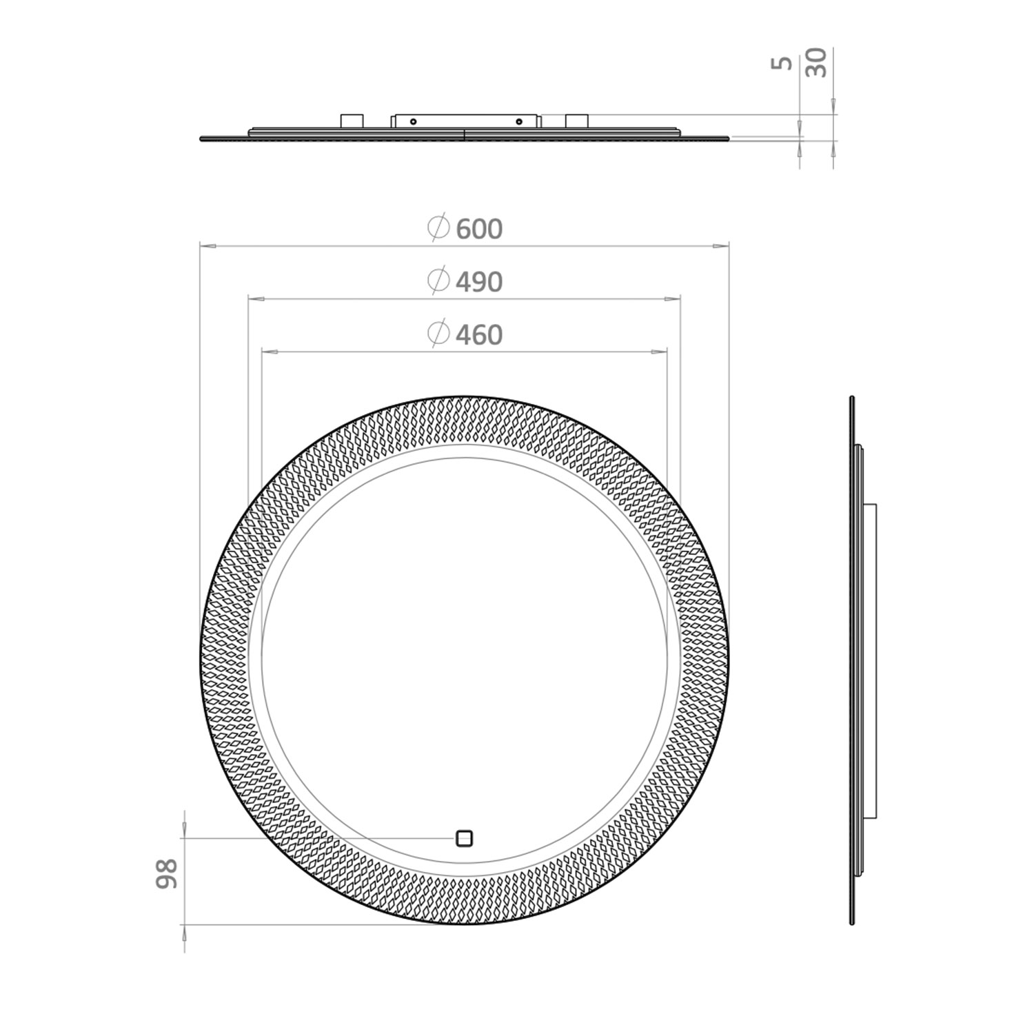 west one bathrooms online CV MIRROR60 technical