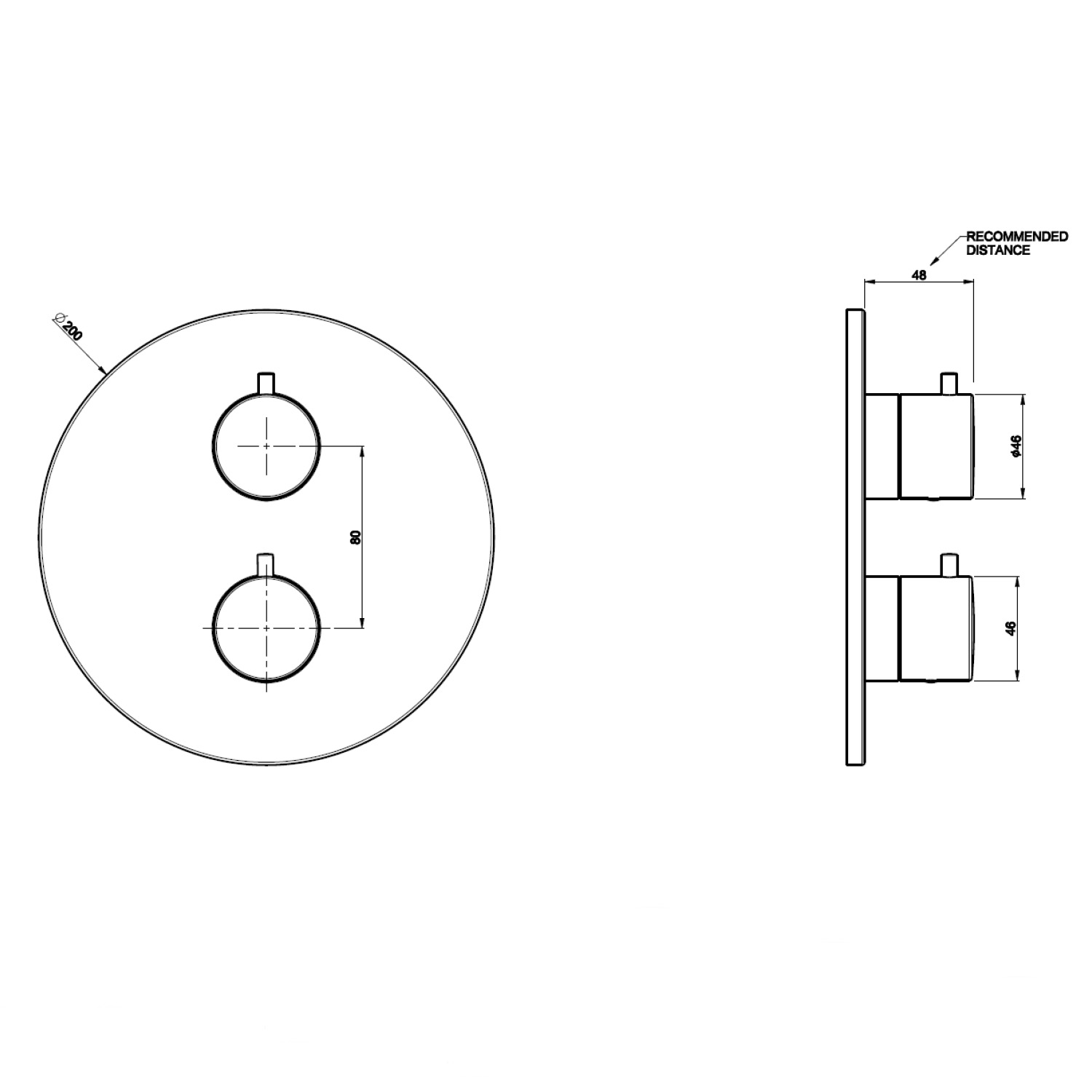 west one bathrooms online MIET022WOC Micro Thermostatic Shower Valve 2 or 3 technical