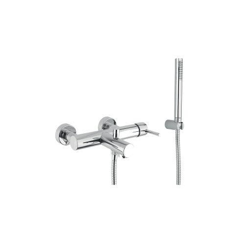 west one bathrooms online MIEV010WOC Micro Wall Mounted Bath Mixer With Diverter Hose & Baton Hand Shower