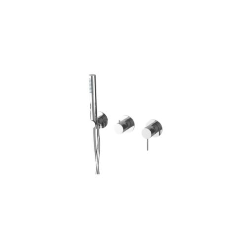 West one bathrooms online MIEV129WO Micro 3 Hole Wall Mounted Bath Mixer & Hand Shower Kit