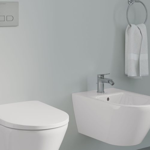 USE   Brushed Stainless Steel toilet D Neo 257709 bidet 229415 sloped