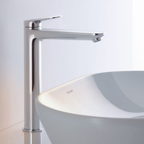 Wave tall basin mixer