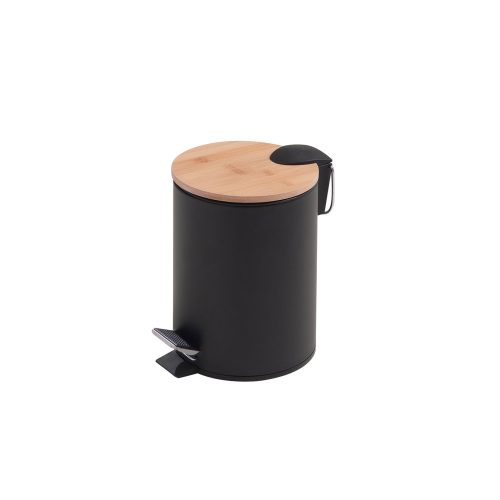 West One Bathrooms – 1309 41 kenta pedal bin 3L black bamboo 1