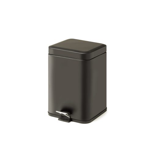 West One Bathrooms – 2309 14 square pedal bin 5L black 1