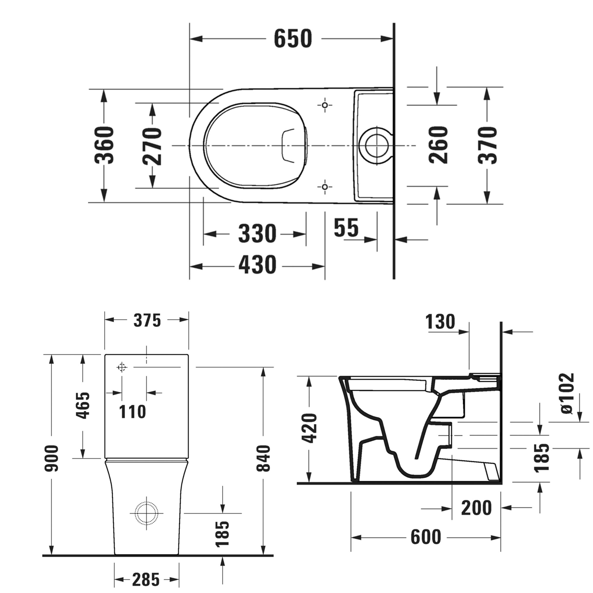 west one bathrooms online D2197090000 D0027090000 D0933160005 technical image