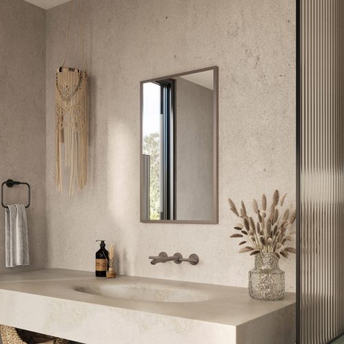 DKL 001058 BZ docklands rectangular mirror 50 brushed bronze l01