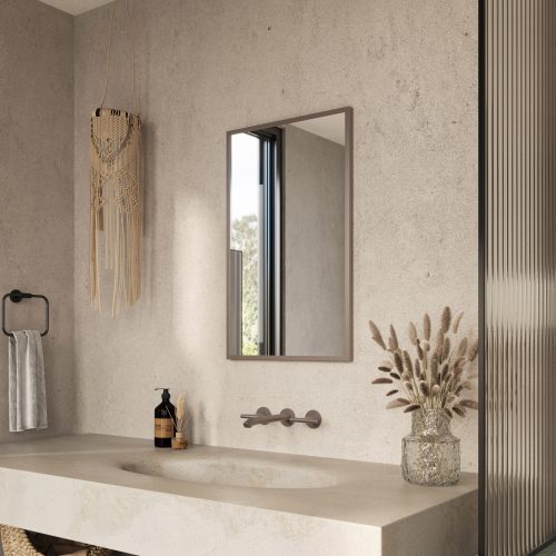 DKL 001058 BZ docklands rectangular mirror 50 brushed bronze l01