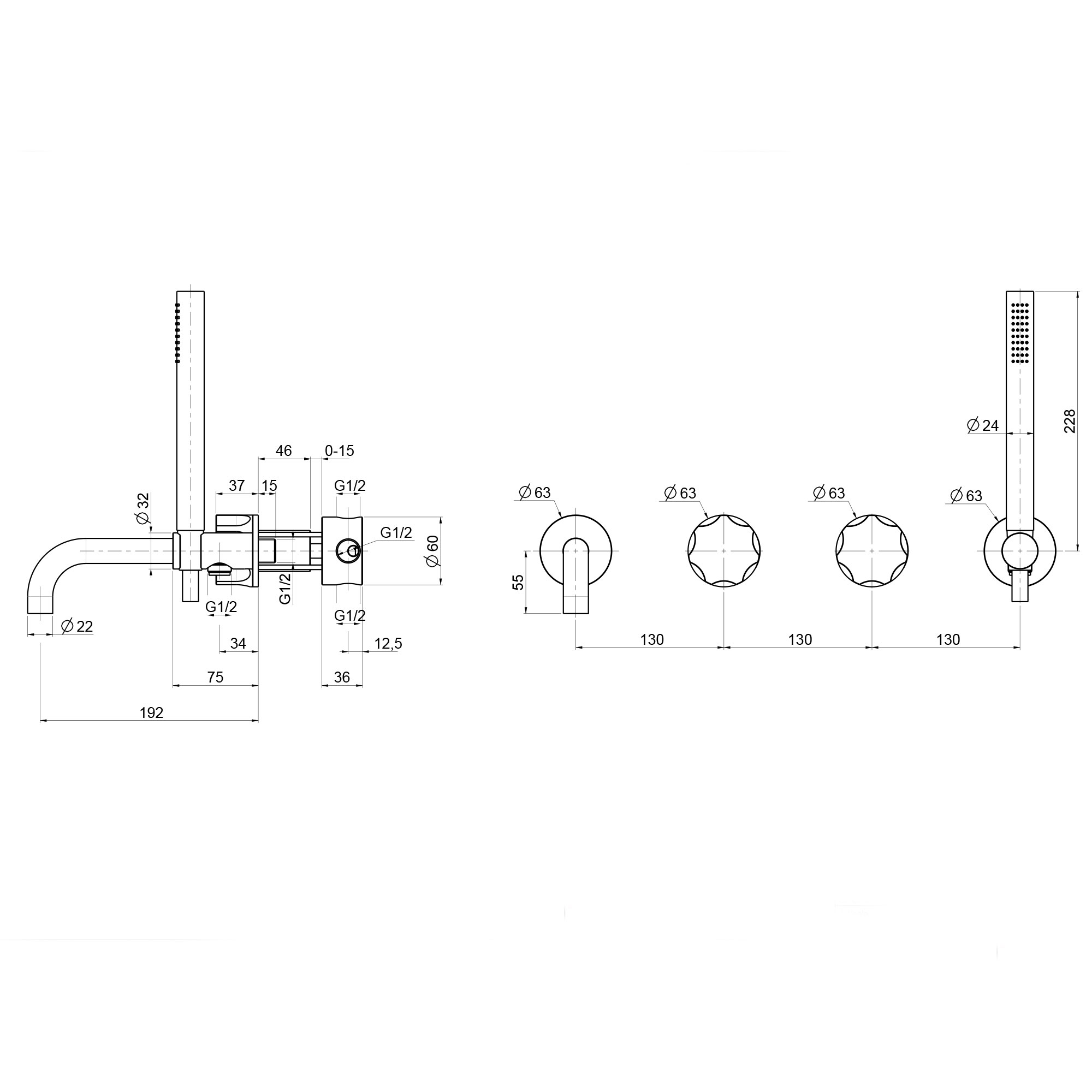 west one bathrooms online Quadro Modo DT 17 69 technical