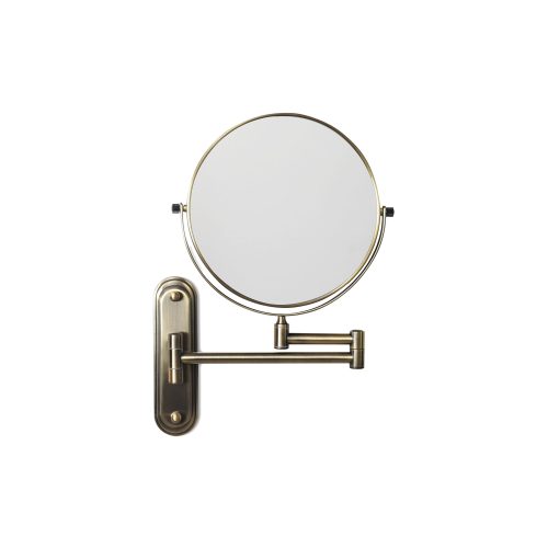 west one bathrooms online TYL 007520 AB taylor reversible 5x magnifying wall mirror aged brass