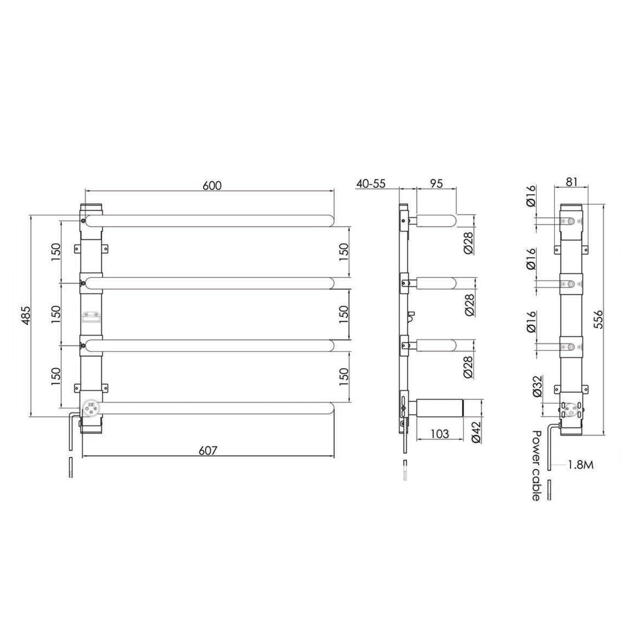 west one bathrooms online OB600E technical image