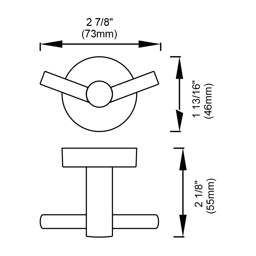 SEA Double Robe Hook 2×2