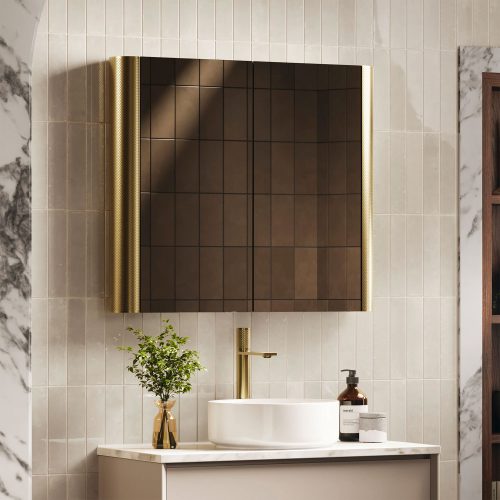 west one bathrooms online 58300 Bastille Cabinet 80 – Brushed Brass