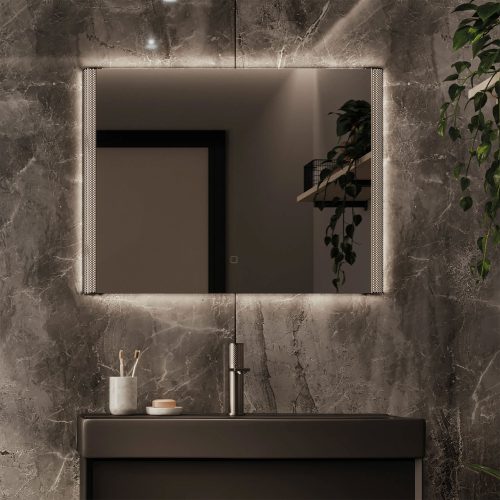 west one bathrooms online 79970000 Bastille Mirror 80×60 – Black Chrome