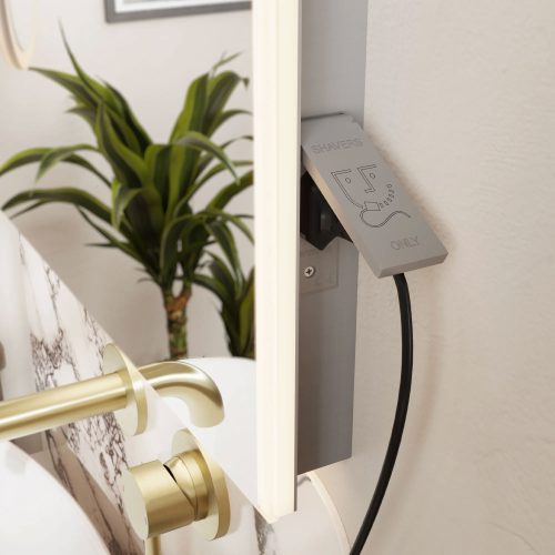 west one bathrooms online Alba Mirror Shaver Socket Cameo