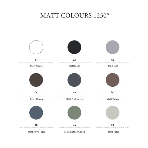 West one bathrooms online Azzurra Matt 1250 Finishes
