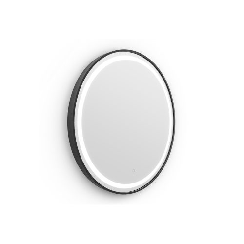 west one bathrooms online LML 01D070 BK  C01 lomax light capsule mirror 70cm black