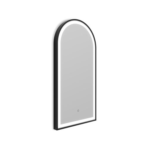 west one bathrooms online LML 01R048 BK  C01 lomax light arch mirror 40x80cm black